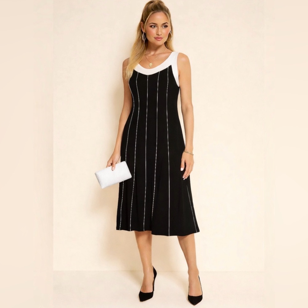 Essex Formal Dress, Black and White in Colour, Size is US Large.